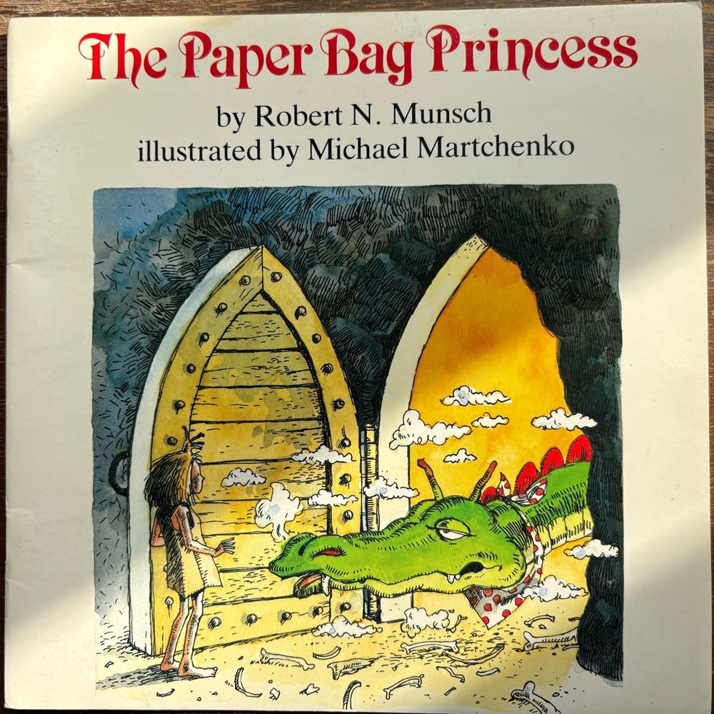 1987 Vintage The Paper Bag Princess Book by Robert Munsch